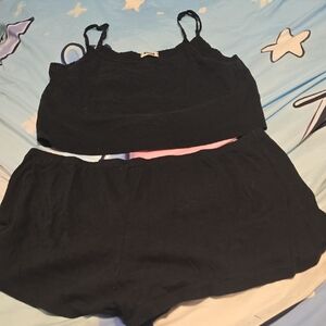 PINK Victoria's Secret Black Pajama Set